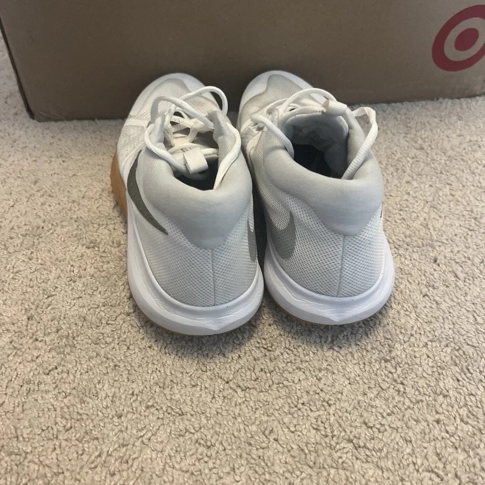 Mens Size 12 - Nike Zoom Assersion White Chrome Gum‎ Athletic Shoe Basketball